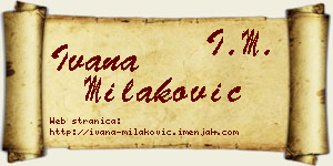 Ivana Milaković vizit kartica